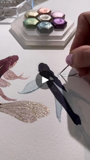 8.2K views · 2K reactions | Add sparkle to your art! | Metallic watercolors by Lisilinka | By Lisilinka.com | Facebook Lisilinka Watercolor, Metallic Watercolors, Sparkle, Craft Supplies, Art