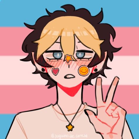 Trans Pfp, Brown Hair Boy, Trans Boys, Emo Pfp, Trans Flag, Indie Drawings, Gay Flag, Flag Icon, Soft Boy