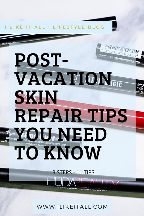 Ever notice your skin change or have problems when you're on vacation? That can happen as traveling can be stressful on your skin. Here are post-vacation skin repair tips for when you return home and need to do damage control! Skin Repair Cream, Client Board, Microdermabrasion Facial, Best Eye Cream, Facial Exercises, Best Skincare Products, Jet Lag, Detox Your Body, Very Tired