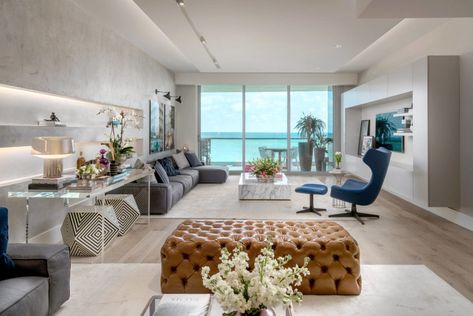 Fendi by Design Solutions Miami Condo Interiors, Miami Decor, Miami Interiors, Miami Interior Design, Miami Condo, Modern Apartment Design, Contemporary Living Room Design, Design Café, Condo Interior