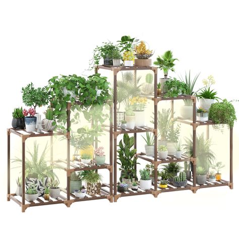 PRICES MAY VARY. CORNER PLANT STAND:Different options on how to set it up. The corner plant stand does not take up much space, good for organizing your plants in a small area. Such as window, porch, patio, condo, apartment, bedroom or living room. SUNLIKE FULL SPECTRUM: Equipped with a full spectrum LED grow light from 380nm to 780nm to provide plants with natural sunlight. You can have your lights automatically turn on or off in a specified time by setting up the timer.Meanwhile, different dimm Corner Plant Shelf, Shelf Flower, Corner Plant, Grow Light Bulbs, Indoor Greenhouse, Plants Outdoor, Greenhouse Plants, Plant Shelf, Wood Plant Stand