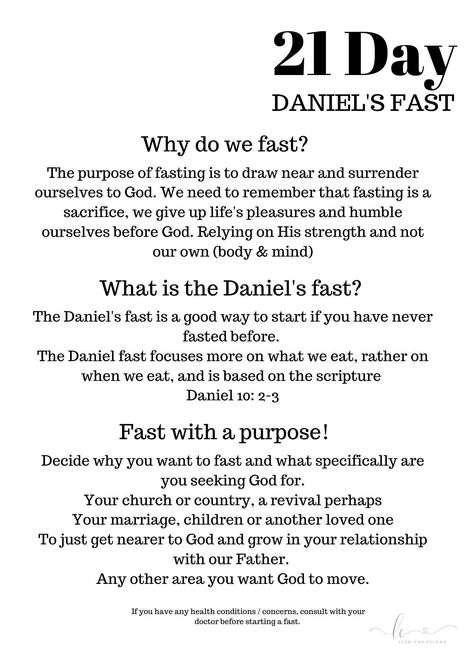 Daniel's Fast 21 Day Daniel Fast Prayer Guide, Daniel Fast Scripture Prayer, Daniel Fast Quotes, How To Do The Daniel Fast, Week Long Fast, Daniel Fast 21 Day Scripture, Daniel 21 Day Fast, Daniel 21 Day Fasting Plan, Christian Fasting Ideas