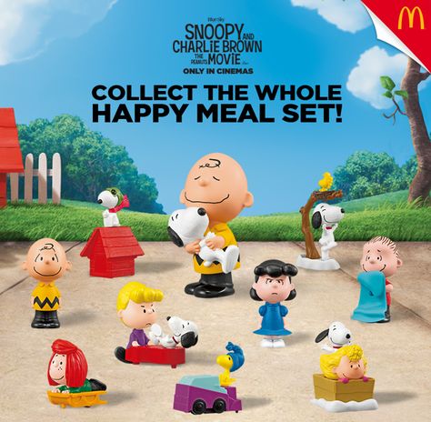 the-peanuts-movie-happy-meal-toys-2015-3 Mcdonalds Retro, Toys Coloring Pages, Being A Nanny, Mcdonald's Burger, Vintage Toys 80s, Mcdonalds Happy Meal Toys, The Peanuts Movie, Mcdonald's Toys, Mc Donald's