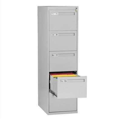 Tennsco 5 Drawer Vertical Filing Cabinet Finish: Light Gray Vertical Filing Cabinet, File Cabinet Furniture, Office Filing Cabinet, Filling Cabinet, Pretty Objects, Cabinet Gray, Office Idea, Flat Tv, Drawer Filing Cabinet