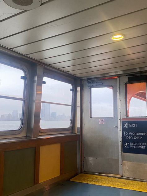 #nyc #statenisland #ferry #aesthetic Staten Island Ferry Aesthetic, Ferry Boat Aesthetic, Ferry Aesthetic, Staten Island Ferry, Ferry Boat, New York Life, Book Aesthetics, Staten Island, Aesthetic Vintage