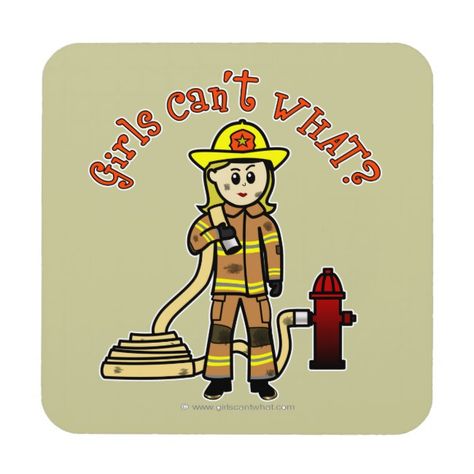 Girl Firefighter, Firefighter Emt, Gift Guides, White Elephant Gifts, Elephant Gifts, Drink Coasters, Custom Holiday Card, Gifts For Girls, Firefighter