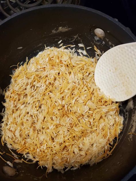 Armenian Rice Pilaf, Rice Pilaf With Vermicelli, Armenian Pilaf, Armenian Rice Pilaf Recipe, Pilaf Rice Recipe, Armenian Rice, Greek Rice Pilaf, Turkish Rice, Vermicelli Rice