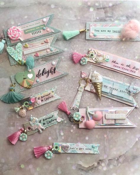 Septeria18 Embellishments, Tags Design, Scrapbook Embellishments Diy, Diy Embellishments, Paper Clip Art, Embellishment Diy, Diy Journal Books, Card Embellishments, Candy Cards