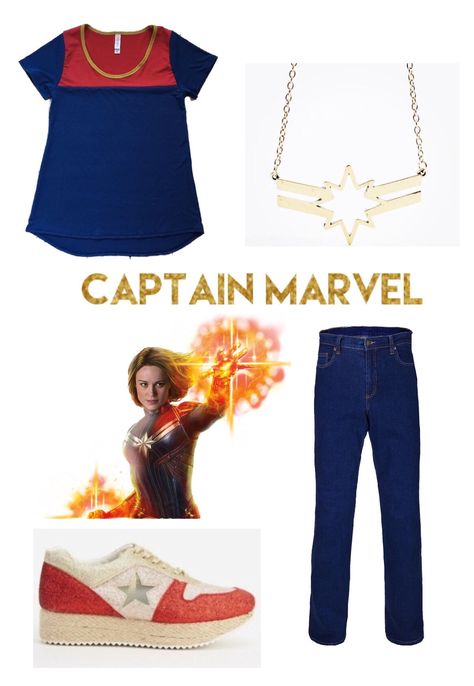 Disneybound: Captain Marvel Captain Marvel Disneybound, Marvel Bounding, Marvel Disneybound, Marvel Fashion, Susanoo Naruto, Avengers Outfits, Disneyland California Adventure, Superhero Fashion, Everyday Cosplay