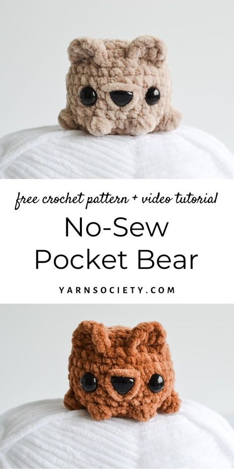 Mini Chunky Crochet Patterns, No Sew Cow Amigurumi, No Sew Cow Crochet, No Sew Teddy Bear Crochet Pattern, Minigurumi Free Pattern, Crochet Small Bear Pattern Free, Free Crochet Animal Patterns Easy, Free Small Crochet Projects, Cute Easy Free Crochet Patterns