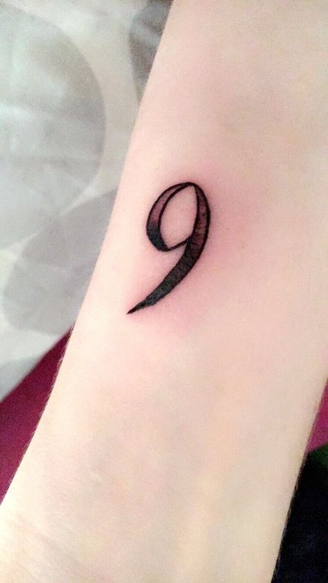 My Number #9 Number 9 Tattoo Fonts, Number 9 Tattoo Ideas, 9 Tattoo Number, Number 9 Tattoo, Luke Tattoo, Nine Tattoo, Font Tato, 9 Tattoo, H Tattoo