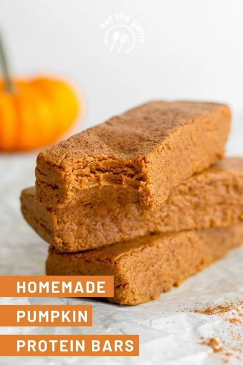 Perfect Bars, Pumpkin Protein Bars, Pumpkin Protein, Vegan Protein Bars, Protein Bars Homemade, Protein Baking, Protein Bar Recipes, Healthy Bars, Extra Protein