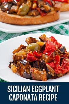 Eggplant Caponata Recipe, Sicilian Eggplant, Italian Eggplant, Caponata Recipe, Eggplant Appetizer, Italian Recipes Appetizers, Eggplant Recipes Easy, Eggplant Caponata, Eggplant Dishes