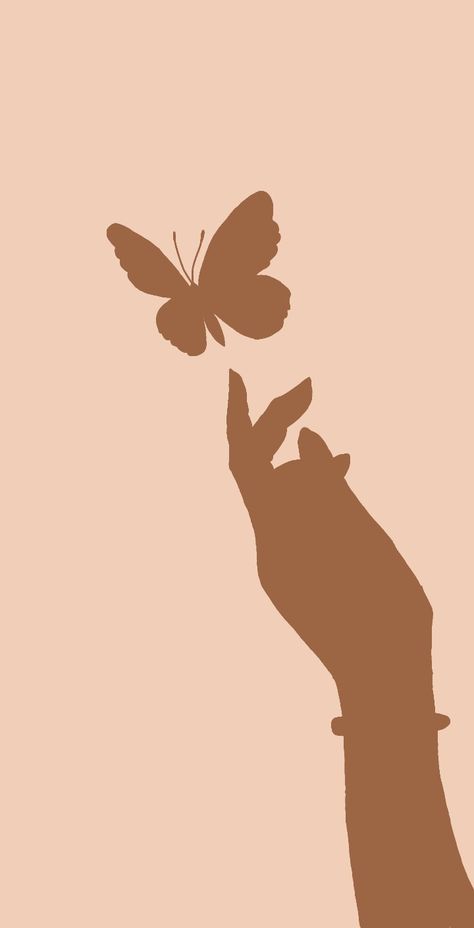 Shadow Wallpaper, Butterfly Shadow, Hand Wallpaper, Blue Butterfly Wallpaper, Iphone Wallpaper Aesthetic, Carpet Ideas, Wallpaper Iphone Wallpaper, Brown Wallpaper, Girly Art Illustrations