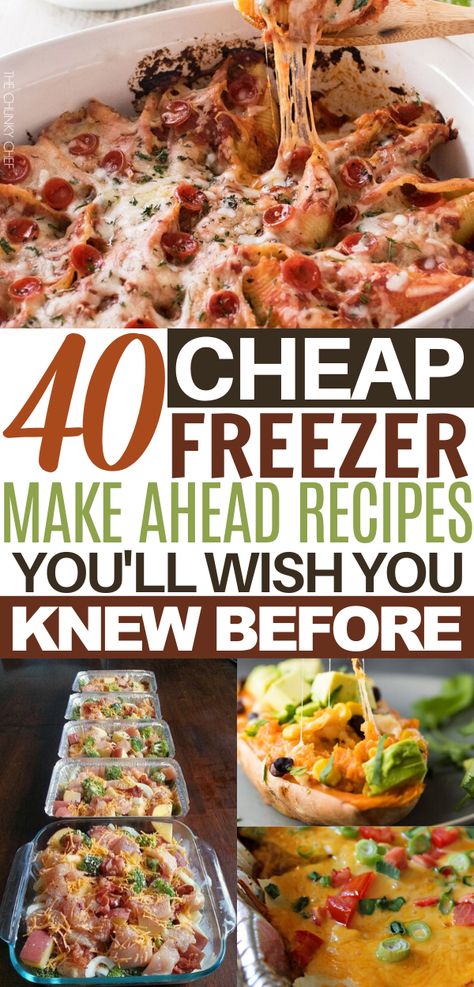 Freezer Meal Prep Ideas, Make Ahead Recipes, Freezer Meal Recipes, Best Freezer Meals, Freezer Dinners, Budget Freezer Meals, Freezable Meals, Freezer Meal Planning, Make Ahead Freezer Meals