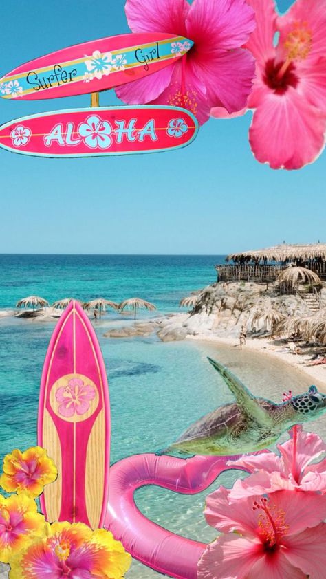 Pink Coconut Girl, Wallpaper Hot Pink, Coconut Summer, Wallpaper Hot, Coconut Dream, Girl Beach, Tropical Wallpaper, Tropical Theme, Coconut Girl