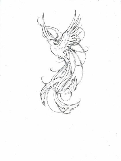 line sketch, phoenix rising Phoenix Feminine, Rebirth Tattoo, Pixel Tattoo, Phoenix Tattoo Feminine, Phoenix Tattoos, Vogel Tattoo, Illustration Kunst, Phoenix Tattoo Design, Kunst Tattoos