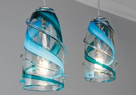 Aqua Color Palette, Deco Marine, Glass Lights, Glass Pendant Lights, Beach House Interior, Shades Of Light, Coastal Kitchen, Design Kitchen, Unique Pendant