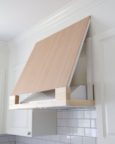 DIY Range Hood Cover Story - Angela Marie Made Hood Range Cover, Diy Range Hood Cover, Floating Counter, Vent Covers Diy, Diy Range Hood, Range Cover, Hood Range, Range Hood Cover, Stove Hood