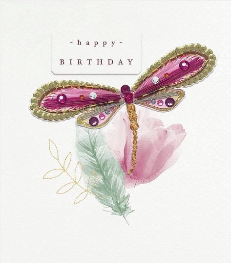 Happy Birthday Dragonfly, Birthday Dragonfly, Dragonfly Birthday, Lagom Design, Purple Dragonfly, Birthday Card Online, Z Cards, Happy Happy Birthday, Happy Birthday Baby