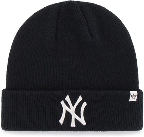 New York Yankees '47 MLB Adult Men's Raised Cuff Knit Hat #Ad Detroit Game, New York Yankee Hat, Slouchy Beanie Hat, Knit Beanie Hat, Knit Cap, 47 Brand, Winter Knits, Sports Fan, Outfit Casual