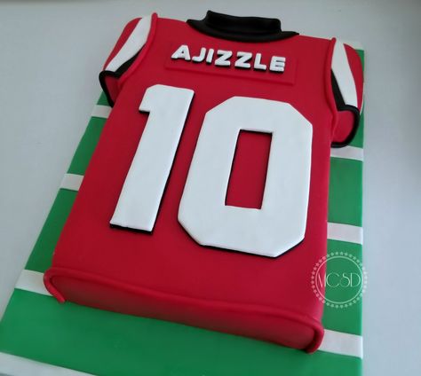 Atlanta Falcons football jersey cake Jersey Birthday Cake, Football Jersey Cake, Jersey Cake, Atlanta Falcons Football, Falcons Football, Atlanta Falcons, Football Jersey, Football Jerseys, Atlanta