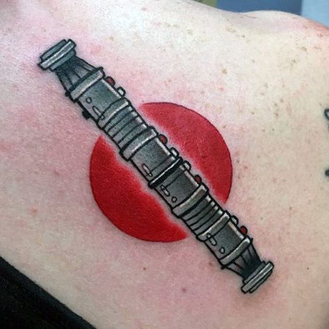 Darth Maul Lightsaber Tattoo Darth Maul Saber Tattoo, Darth Maul Lightsaber Tattoo, Saber Tattoo, Darth Maul Mask, Maul Tattoo, Darth Maul Clone Wars, Darth Maul Tattoo, Darth Maul Comic, Darth Maul Art