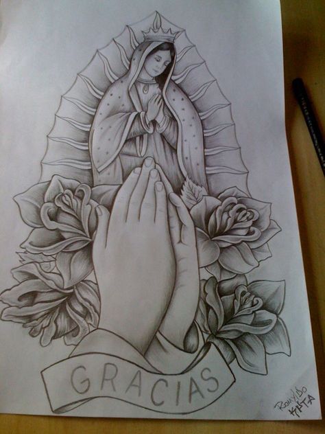 Virgen Mary Tattoo Design, Mary Tattoo Design, Virgen Mary Tattoo, Outline Stencil, Mary Tattoo, Design Outline, Mexican Art Tattoos, Outline Tattoo, Cholo Art