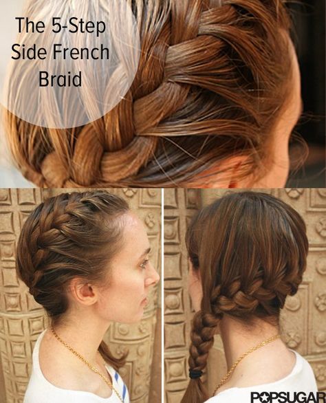 Katniss Braid, Coffee Outfits, Neat Braids, Side Braid Tutorial, Side Plait, Gymnastics Stuff, Side French Braids, Celebrity Haircuts, Breezy Style