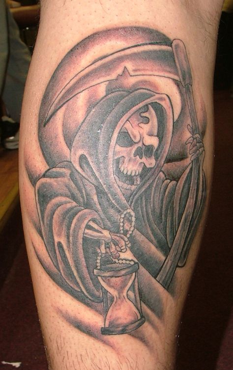 Reaper Head Tattoo, Discworld Tattoo, Grim Reaper Tattoos, Santa Muerte Tattoo, 3d Tattoo Ideas, Grim Reaper Drawing, Reaper Drawing, Best 3d Tattoos, Grim Reaper Tattoo