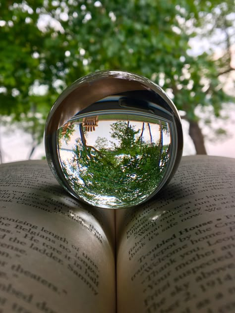 a book can give you a whole new perspective on thngs Crystal Ball Photography, Ball Photos, Macro Photography Tips, Ball Photography, Crystal Photography, Macro Photography Flowers, Perspective Photography, Ball Ideas, Glass Photography