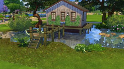 House On Poles, Houses On The Water, Bayou House, Sims Houses, House On Stilts, Water House, The Bayou, Stilts, Sims House