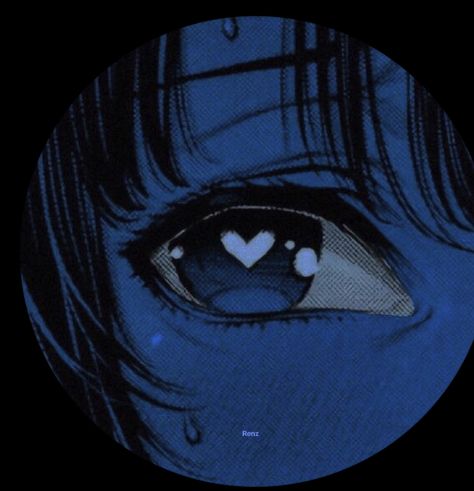 Blue Yanderecore, Dark Blue Icons Aesthetic Anime, Blue Anime Icons Aesthetic, Blue Anime Widget, Dark Blue Anime Pfp, Dark Blue Anime Aesthetic, Blue Anime Art, Blue Icons Anime, Blue Profile Picture