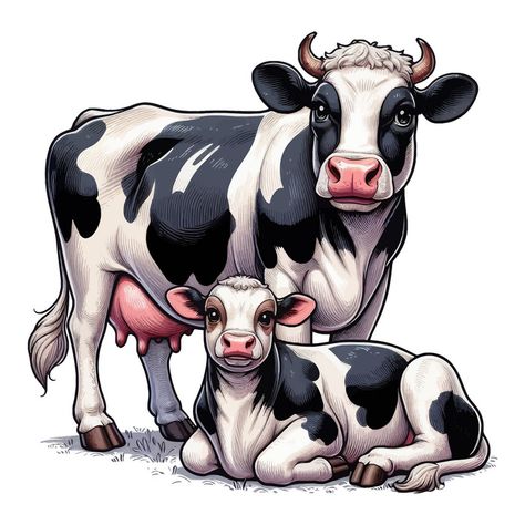 Holstein Cows, Cow Calf, Alam Yang Indah, Farm Life, Png Images, Cow, Vector Illustration, In This Moment, Quick Saves