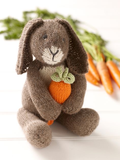 Knitted Rabbits Rabbit Knitting Pattern Free, Baby Shoes Tutorial, Bunny With Carrot, Rabbit Knitting Pattern, Knitted Dolls Free, Knitted Bunnies, Bunny Knitting Pattern, Knitted Bunny, Kids Knitting Patterns