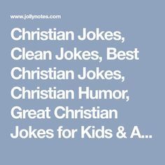 Clean Jokes For Kids, Good Clean Jokes, Jokes Clean, Church Jokes, Church Humor, Christian Jokes, Clean Funny Jokes, Clean Jokes, Humor Videos