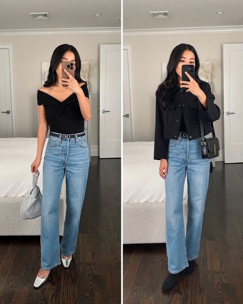 levis ribcage ankle straight jeans petite review // how to style ankle straight jeans for petite women Levis Ribcage Jeans Outfit, Hem Jeans Without Sewing, Ankle Jeans Outfit, Jeans For Petite Women, Petite Work Outfits, Levis Ribcage Straight Ankle Jeans, Altering Jeans, Ankle Straight Jeans, Ribcage Jeans