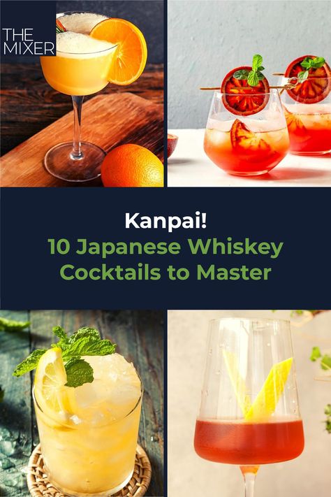 Japanese Whisky Cocktails, Japanese Whiskey Cocktail, Asian Cocktails, Alc Drinks, Fancy Cocktails Recipes, Japanese Cocktails, Japanese Whiskey, Sidecar Cocktail, Whiskey Smash