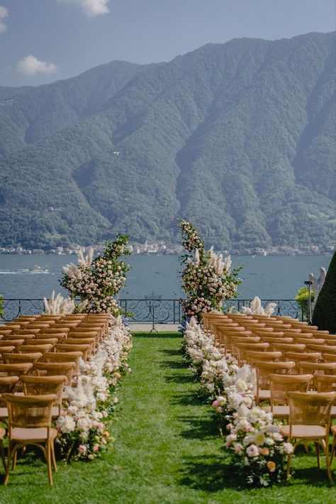 Married in front of the water is so dreamy | Destination wedding, Italy wedding, Italy wedding planners, Amalfi Coast, Lake Como, wedding planner, luxury wedding, glamorous wedding, Tuscany, wedding inspo, wedding inspiration, wedding planning, italy elopement, italy wedding venue, wedding tablescape, classic wedding decor, wedding table centerpiece, floral wedding table centerpiece, tented wedding reception, outdoor wedding, italian, wedding, italia wedding, rustic italian wedding Rustic Italian Wedding, Italian Wedding Venues, Destination Wedding Italy, Como Wedding, Wedding Ceremony Arch, Dream Wedding Venues, Lake Como Wedding, European Wedding, Lake Wedding