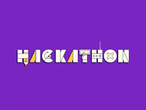 Hackathon Logo, Hackathon Poster, Animated Type, Animation Types, Creative Ads, Name Logo, Unique Logo, Creative Professional, Global Community