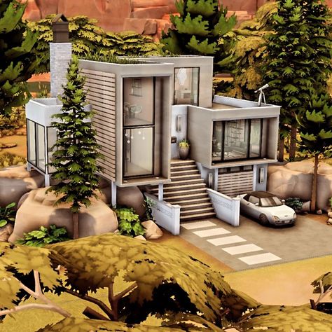 Hello Lovelies❤️ 🌟 Tomorrow is the big day! 🌟 I’m super excited to announce my latest build called "Elegance" 🏡✨This modern house is perfect for a single Sim or a couple and offers everything you could dream of. 💕 Upstairs, you'll find a stylish living space with modern furnishings, while the basement features a luxurious sauna—ideal for unwinding after a long day. 🧖‍♀️🔥 I hope you all love it as much as I do! Stay tuned for the Gallery tomorrow! 🙌 EA ID #Juliee86 #SimsLife #NewHome #Un... Sims 4 Upstairs Layout, Sims 4 Big Modern House, Sims4 Modern House, Sims 4 Big House, Modern House Layout, Sims Rooms, Sims 4 Modern House, Big Modern Houses, Sims 4 Houses Layout