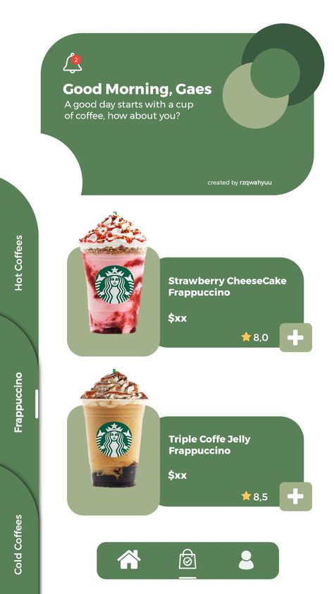 Template Produk, Affinity Photo Tutorial, Menu Design Inspiration, App Design Layout, Ux App Design, Starbucks Menu, Adobe Photoshop Design, Social Media Branding Design, Mobile App Design Inspiration