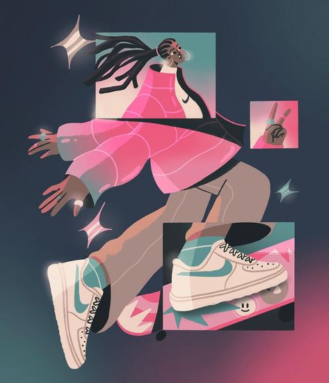 Nike Style Poster, Drawings Inspo, Sneakers Illustration, Shoe Poster, Ipad Pro Art, Illustration Series, Shoes Illustration, Portfolio Ideas, Sport Illustration