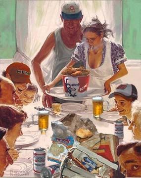 Happy Thanksgiving Y'all by sisudave, via Flickr Norman Rockwell Thanksgiving, Funny Thanksgiving Pictures, Freedom From Want, Norman Rockwell Art, Rockwell Paintings, Norman Rockwell Paintings, Thanksgiving Pictures, Thanksgiving Art, Art Parody