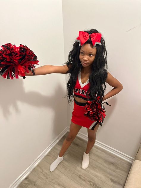 Dead Cheerleader Costume, Cheerleader Costume Halloween, Vampire Cheerleader, Halloween Fantasia, Cheerleader Halloween Costume, Cheer Costumes, Black Cheerleaders, Skeleton Halloween Costume, Cheerleader Costume