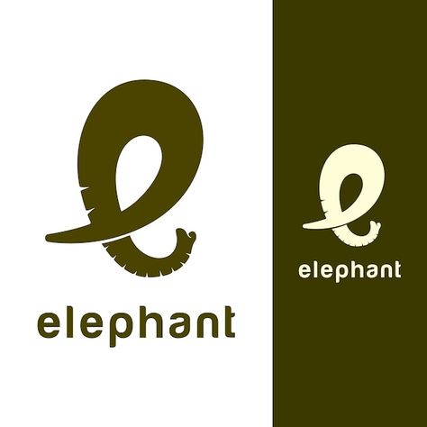 Elephant Logo Design Creative, Elephant Typography, Letter E Elephant, African Logo, Elephant Logo Design, Expressive Typography, Paw Logo, Painting Logo, Trucking Business