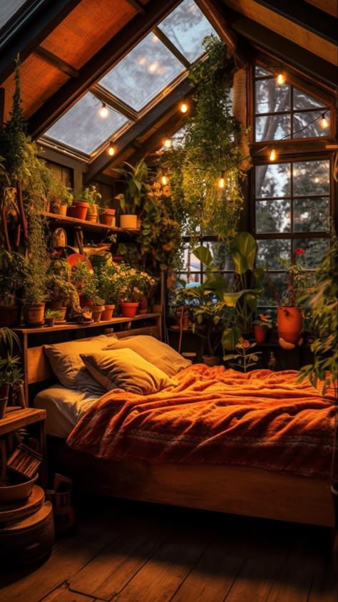 Greenhouse Bedroom, Fantasy Rooms, Garden Bedroom, Cozy Room Decor, Fantasy House, Aesthetic Rooms, Dream Room Inspiration, Cozy Room, Room Inspiration Bedroom