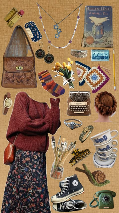 heavily inspired by my own style #vintage #bookworm #sweater #sweaterweather #aesthetic #outfitinspo Own Style, Style Vintage