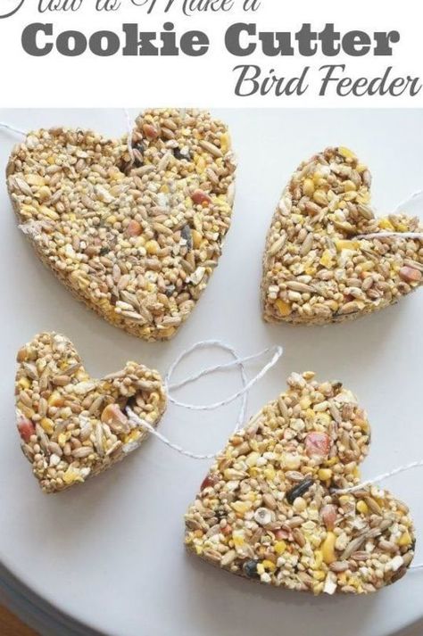 Snowman Bird Feeder, Heart Shaped Bird Seed Feeder, Nut Free Bird Feeder Craft, Kid Bird Feeder Craft, Toddler Bird Feeder Craft, Sunflower Seed Bird Feeders Diy, Bird Seed Cakes How To Make, Simple Bird Feeders For Kids To Make, How To Make Bird Seed Cakes