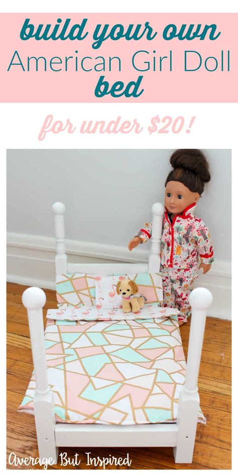 Diy Doll Bed, American Girl Beds, Doll Bed Diy, American Girl House, American Girl Doll Bed, American Girl Furniture, Baby Doll Bed, Girls Dollhouse, American Girl Diy